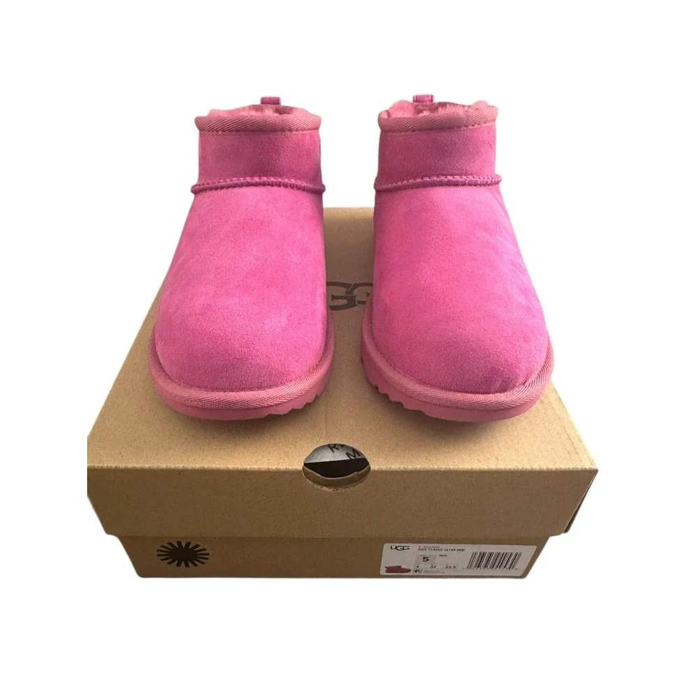UGG Classic‎ Ultra Mini Boots Big Kid Womens Sz 5 EU 37 NEW Mangosteen Pink